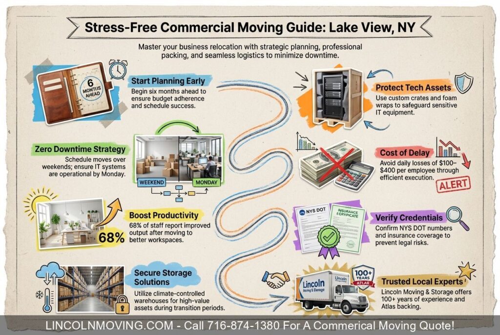 Commercial Movers in Lake View, NY: A Complete Guide to Stress-Free Business Relocation - Call 716-874-1380