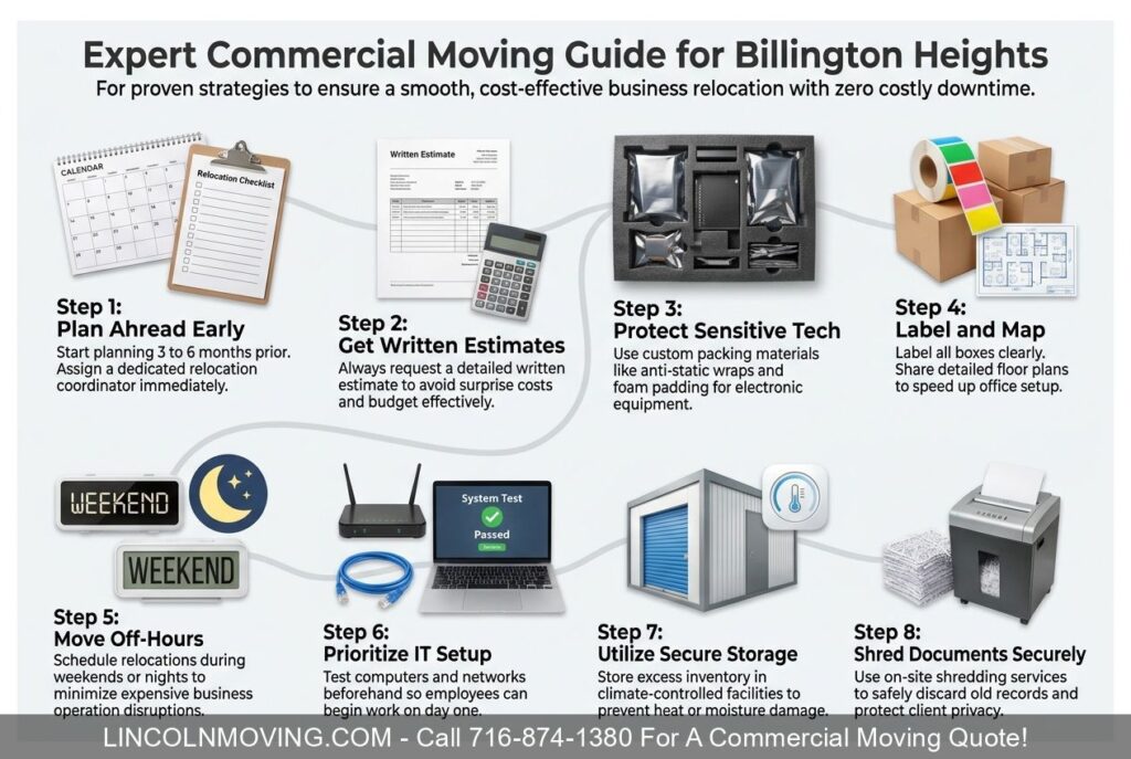 Commercial Movers in Billington Heights NY - Call 716-874-1380