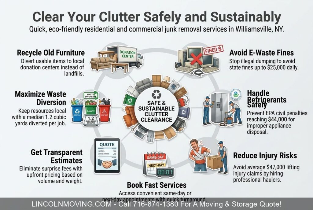 Junk Removal & Hauling In WILLIAMSVILLE NY - Call 716-874-1380