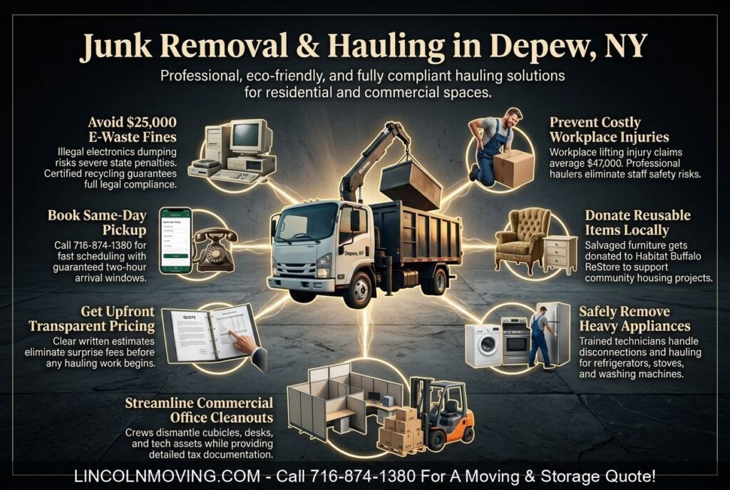 Junk Removal & Junk Disposal Hauling In DEPEW NY – Call 716-874-1380