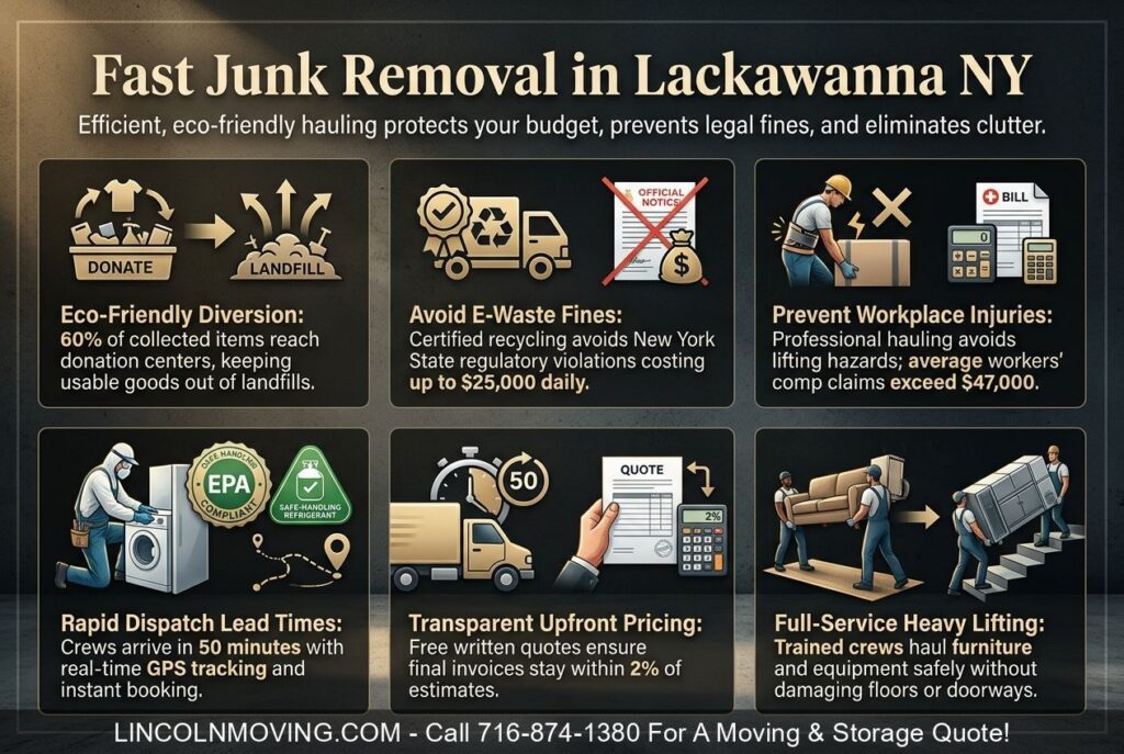 Junk Removal & Junk Disposal Hauling In LACKAWANNA NY – Call 716-874-1380