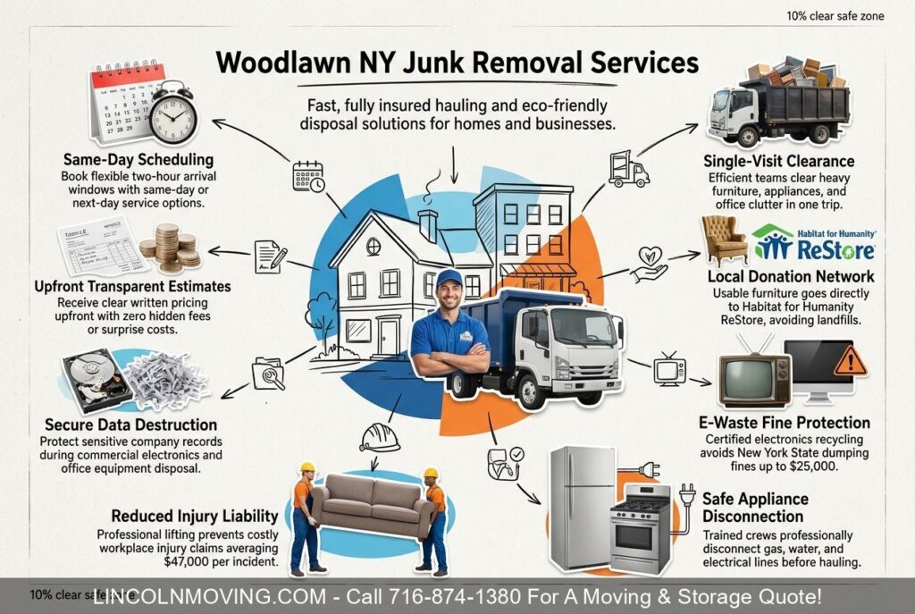 Junk Removal & Junk Disposal Hauling In WOODLAWN NY - Call 716-874-1380
